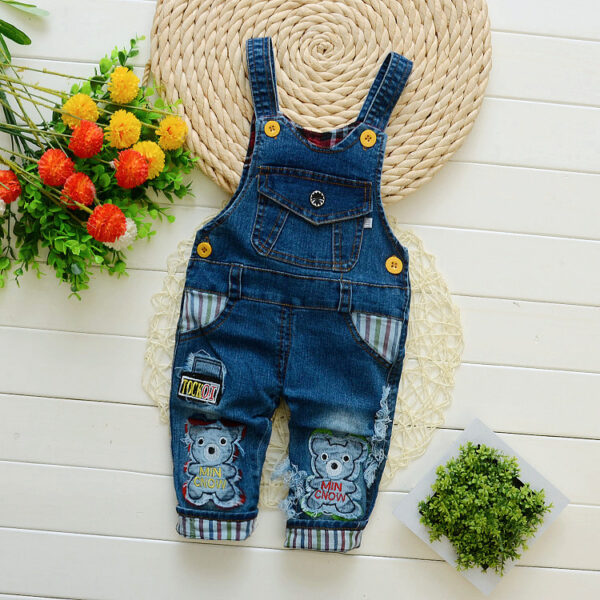 Kids Cute Doggy And Bear Overalls